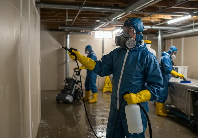 Basement Sanitization and Antimicrobial Treatment process in Sharon Springs, KS