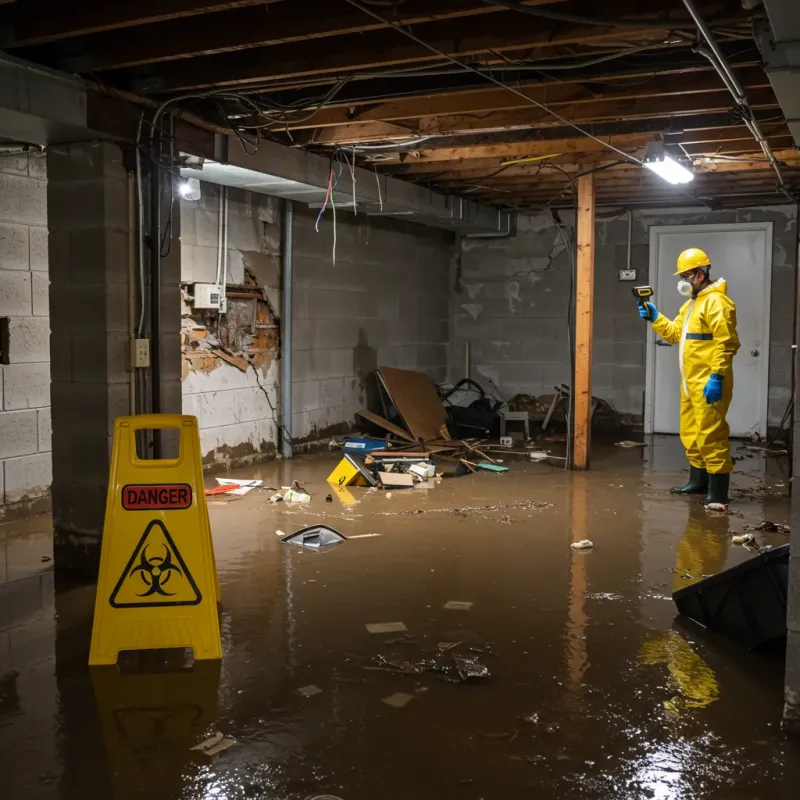 Flooded Basement Electrical Hazard in Sharon Springs, KS Property