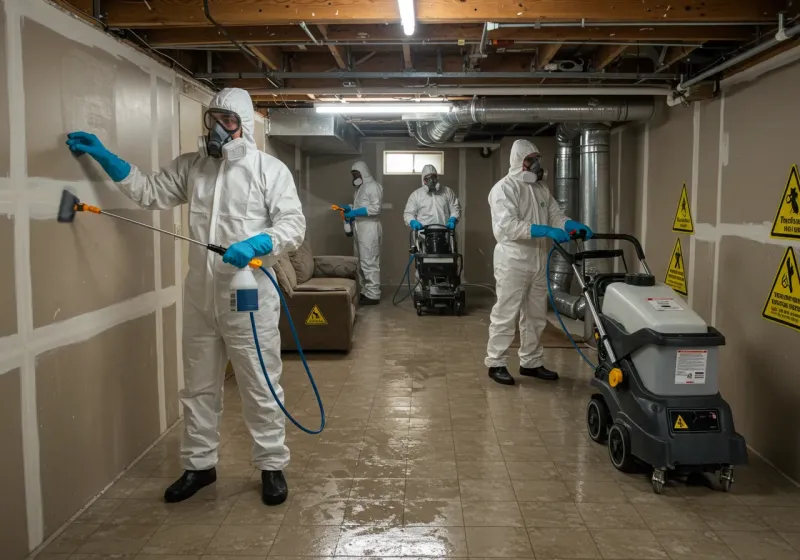 Basement Moisture Removal and Structural Drying process in Sharon Springs, KS